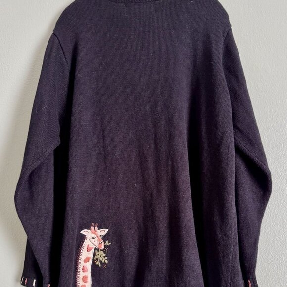 RARE The Quacker Factory Giraffe Beaded Button Cardigan Sweater, Size 1X - Picture 13 of 13